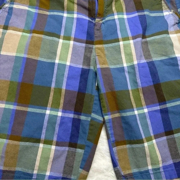 Merona Shorts Blue & Green Plaid Chino Size 6 - Picture 11 of 16